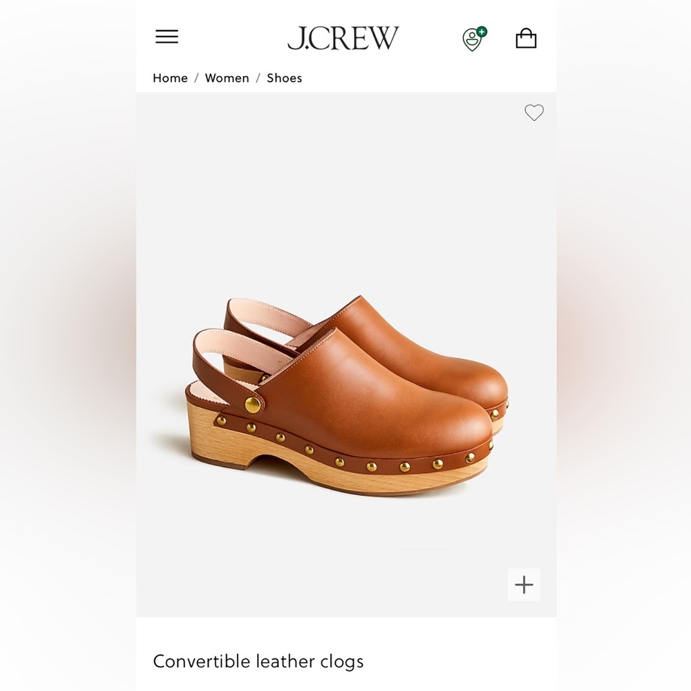 J CREW Leather Clogs